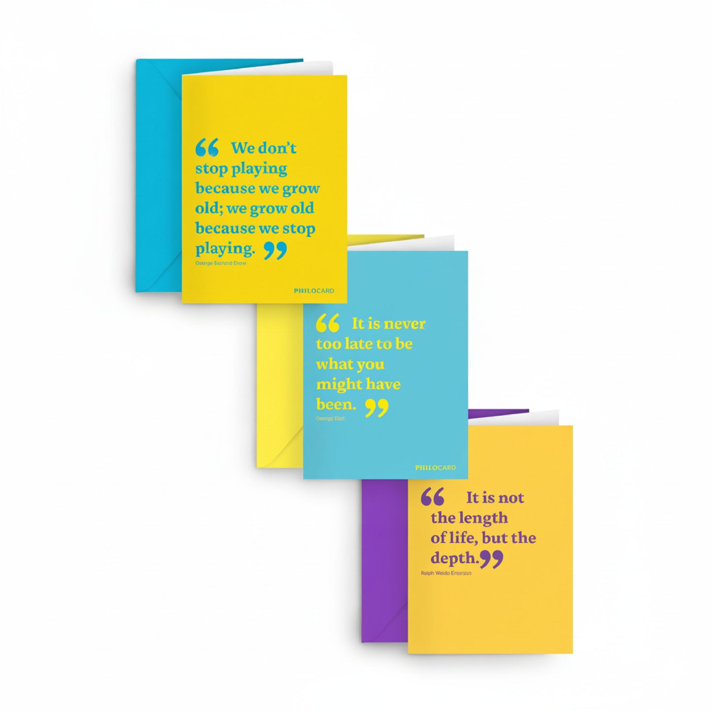Biglietti d’auguri con citazioni filosofiche (set 3-15) - Philocard